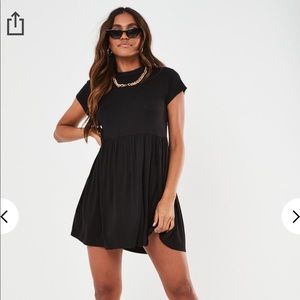Black short sleeve t shirt dress